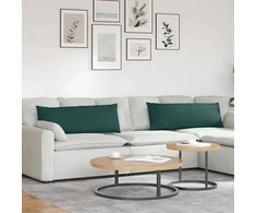 Sofa Pagalvės 2 pcs Tamsiai žalia 120 x 40 cm audinys