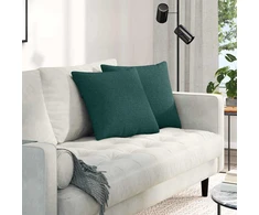 Sofa Pagalvės 2 vnt. audinys Tamsiai žalia 45 x 45 cm