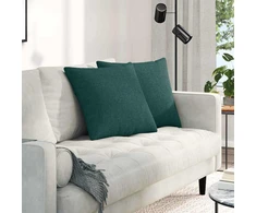 Sofa Pagalvės 2 vnt. audinys Tamsiai žalia 50 x 50 cm