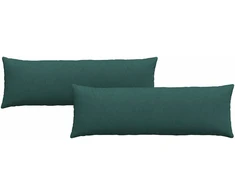 Sofa Pagalvės 2 pcs Tamsiai žalia 120 x 40 cm audinys