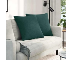 Sofa Pagalvės 2 pcs Tamsiai žalia 60 x 60 cm audinys