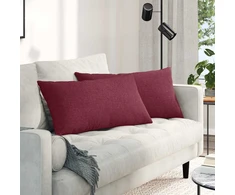Sofa Pagalvės 2 vnt. audinys Vyno raudona 80 x 40 cm