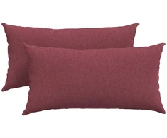 Sofa Pagalvės 2 vnt. audinys Vyno raudona 80 x 40 cm