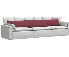 Sofa Pagalvės 2 vnt. audinys Vyno raudona 200 x 40 cm