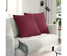 Sofa Pagalvės 2 vnt. audinys Vyno raudona 60 x 60 cm
