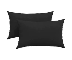 Sofa Pagalvės 2 pcs Juoda 50 x 30 cm audinys