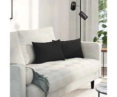 Sofa Pagalvės 2 pcs Juoda 50 x 30 cm audinys