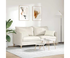 Sofa Pagalvės 2 pcs Kreminė 50 x 30 cm Kordūrinis audinys