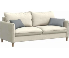 Sofa Pagalvės 2 vnt. audinys Šviesiai pilka 50 x 30 cm