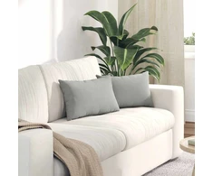 Sofa Pagalvės 2 vnt. audinys Šviesiai pilka 50 x 30 cm