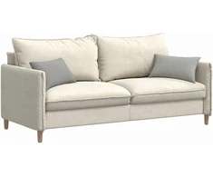 Sofa Pagalvės 2 vnt. audinys Šviesiai pilka 50 x 30 cm