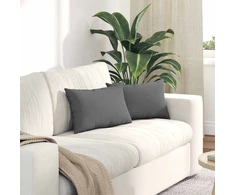 Sofa Pagalvės 2 vnt. audinys Tamsiai pilka 50 x 30 cm