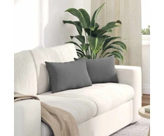 Sofa Pagalvės 2 vnt. audinys Tamsiai pilka 50 x 30 cm