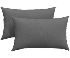 Sofa Pagalvės 2 vnt. audinys Tamsiai pilka 50 x 30 cm