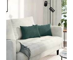 Sofa Pagalvės 2 pcs Tamsiai žalia 50 x 30 cm Kordūrinis audinys