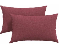 Sofa Pagalvės 2 pcs Vyno raudona 50 x 30 cm audinys