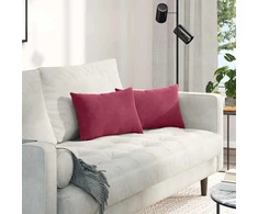 Sofa Pagalvės 2 pcs Vyno raudonumo 50 x 30 cm