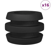 Stalo futbolo kamuoliukai 16 pcs Juodas 3 x 3 x 2 cm TPE
