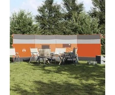 Stovyklavimo uždanga nuo vėjo, pilka ir oranžinė, 510x153 cm