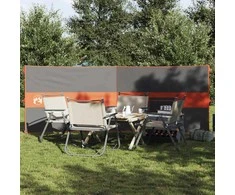 Stovyklavimo uždanga nuo vėjo, pilka ir oranžinė, 344x120 cm
