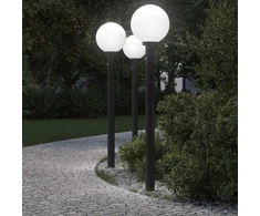 Pakabinamas šviestuvas Stulpeliniai šviestuvai su jutikliu, 3 vnt., 120 cm, juodi, IP44