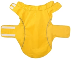 Šuns lietpaltis su šviesą atspindinčiomis juostelėmis, poliesteris, geltonas, 2XL
