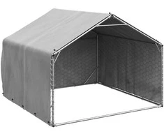 Lauko šunų voljeras su stogeliu, 2x2x1,5 m, cinkuotas plienas