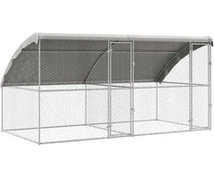Šunų narvas 2 pcs Sidabro 4 x 2 x 2 m Galvanizuotas plienas