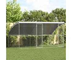 Šunų narvas 2 pcs Sidabro 4 x 2 x 2 m Galvanizuotas plienas