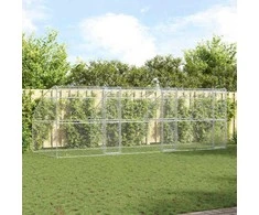 Šunų narvas 3 pcs Sidabro 6 x 2 x 2 m Galvanizuotas plienas