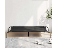 paaukštinta šunų lova juoda 130x80x20 cm Oksfordo audinys