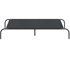 paaukštinta šunų lova juoda 130x80x20 cm Oksfordo audinys