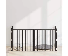Šunų vartai 4 vnt. Juoda 60 x 60 cm Galvanizuotas plienas