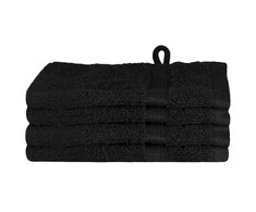 Svečių Rankšluostis SOLUND 4 pcs Juoda 15 x 21 cm 550 gsm