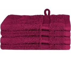 Svečių Rankšluostis SOLUND 4 pcs Vyšninė 15 x 21 cm 550 gsm