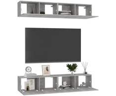 TV staliukas Televizoriaus spintelės, 4vnt., betono, 80x30x30cm, mediena