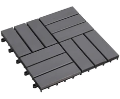 Terasinė Plytelė 10 pcs Pilka 30 x 30 cm