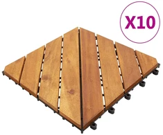 Terasinė Plytelė 10 pcs Ruda 30 x 30 cm Akacijos kietasis medis