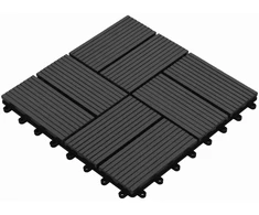Terasinė Plytelė 11 pcs Juoda 30 x 30 cm MPK