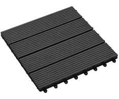 Terasinė Plytelė 11 pcs Juoda 30 x 30 cm MPK