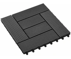 Terasinė Plytelė 11 pcs Juoda 30 x 30 cm MPK