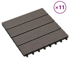 Terasinė Plytelė 11 pcs Tamsiai rudas 30 x 30 cm MPK