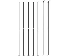 Tinklinė tvora su flanšais, antracito spalvos, 1,4x10m