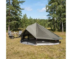 Tipi palapinė 20 asmeniui Ruda Pilka Poliesteris ir plienas
