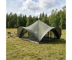 Tipi palapinė Armijos žalia 18 žmonių Poliesteris ir plienas