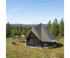 Tipi palapinė 4 asmeniui Ruda Pilka Poliesteris ir plienas