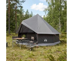 Tipi palapinė 8 asmeniui Ruda Pilka Poliesteris ir plienas