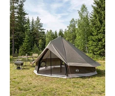 Tipi palapinė 18 asmeniui Ruda Pilka Poliesteris ir plienas
