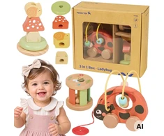 Tooky Toys TOOKY TOY 3in1 lavinamasis žaidimų rinkinys Boružėlė
