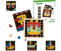 Tooky Toys TOOKY TOY Medinė mozaikinė Montessori dėlionė